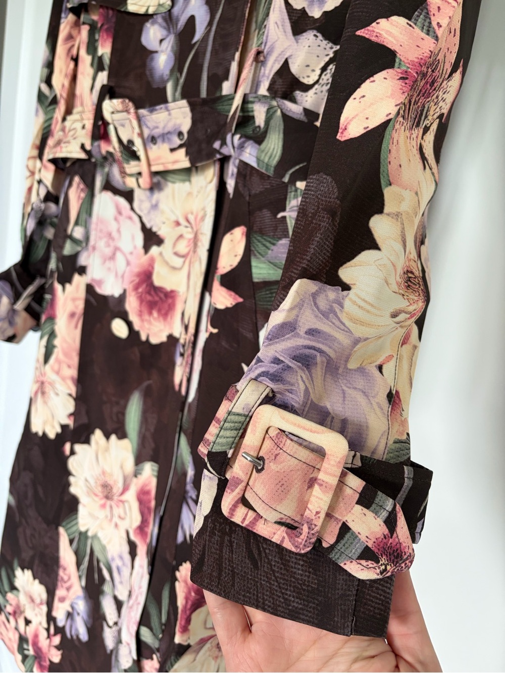NWT Ted Baker Floral Trench Coat - Picture 3 of 5